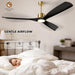 52 Inch MatteBlack Ceiling Fan EnergyEfficient Remote