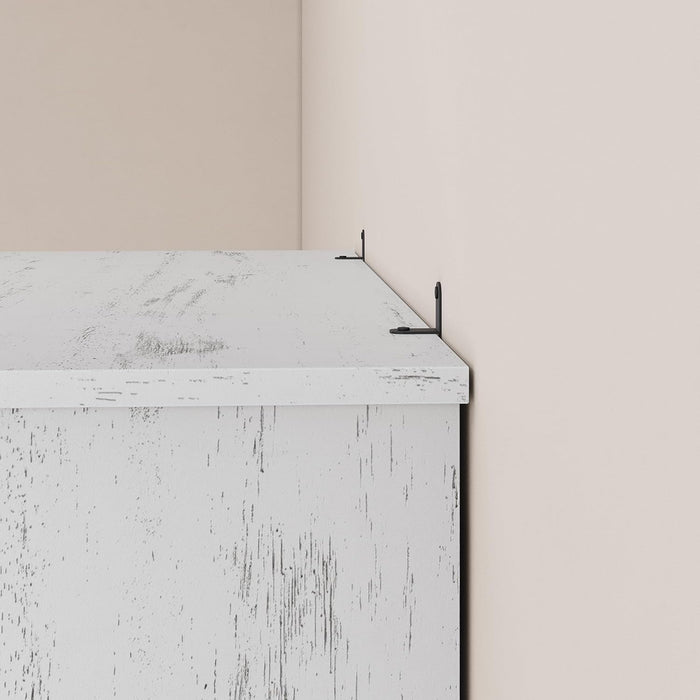 3 Tier Bookcase, Farmhouse Book Shelf with Storage, Low Book Case Wooden 3 Shelf Bookcase for Home Office, Living Room, Bed Room (White, 40.0" H X 31.5" W X 12.2" D)