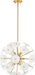 Luxurious Gold Finish 12 Light Sputnik PendantLight