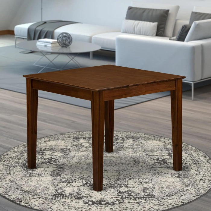 36x36 SquareEdge Solid Antique Walnut Dining Table
