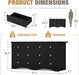 Black 6 Dresser for Bedroom