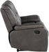 Manual Recliner Loveseat - Charcoal Faux Leather