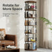 6 Tier Rotating Bookshelf Tower, 360° Revolving Spinningbookcase