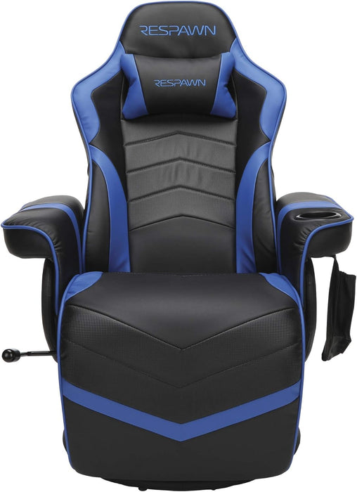 900 Gaming Recliner - Video Games Console Recliner Chair, Computer Recliner, Adjustable Leg Rest and Recline, Recliner with Cupholder, Reclining Gaming Chair with Footrest - Blue