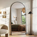71"×32" Oversized Arched Full‑Length Mirror, Black Floor Mirror