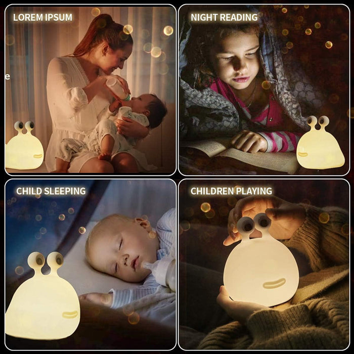 Original Authentic Slug Night Light, Nursery Squishy Lamp, Silicone Light for Classroom, Cute Animal Bedside Lamp for Baby Kids Teens, Soft Light for Bedroom Breastfeeding.