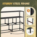 Dresser for Bedroom with 5 Drawers，Fabric Dresser with Charging Station,Chest of Drawer with Open Shelves, Storage Dresser for Living Room, Closet, Entryway, Charcoal Black Wood Grain Printt