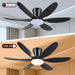 Ceiling Fans with Lights,42" Low Profile Ceiling Fan with Light and Remote Control,Flush Mount, Reversible, Dimmable, Noiseless, Black Ceiling Fan for Bedroom
