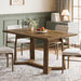 47-Inch Rustic Brown Rectangular Dining Table Geometricbase