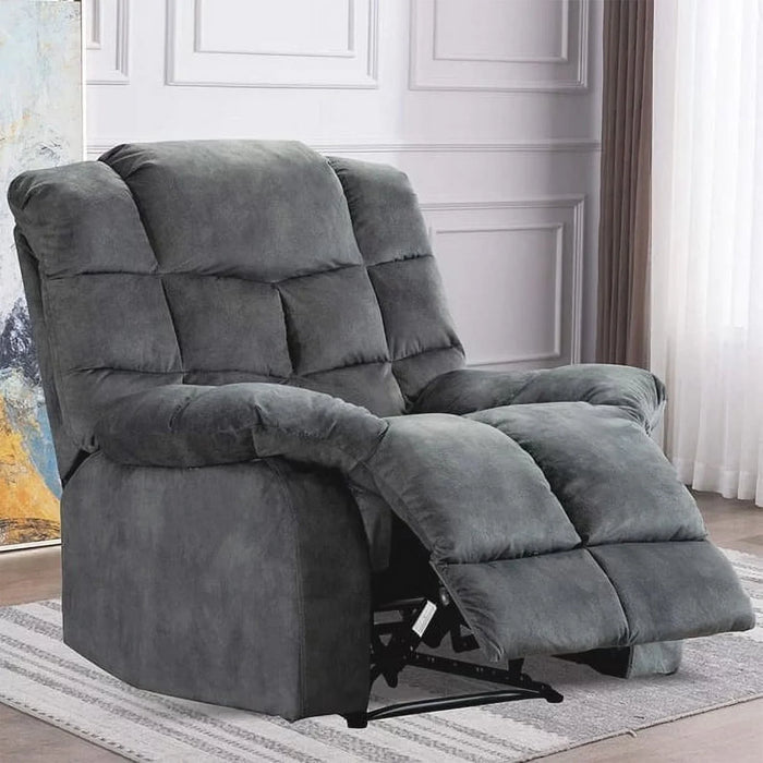 Bonzyhome Recliners Recliner Chair Breathable Fabric Reclining Chair Manual Sofa for Living Room, Gray