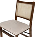 Kasi Brown and Natural Rattan Cane Fully Assembled Foldable Wooden Dining Side Chair