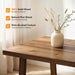 Solid Pine Farmhouse Dining Table WalnutFinish 48Inch