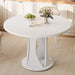 Round Dining Table 47Inch WhiteFinish LivingRoomArea