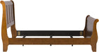 Liberty Furniture Industries Grandpa'S Cabin Queen Sleigh Bed, Medium Brown Aged Oak