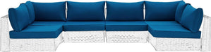 Outdoor Replacement Cushions for Patio Furniture,Water-Repellent Sofa Cushions for 6-Seat Rattan Wicker Sectional Patio Conversation Sets,14-Piece Cushions Set for Outdoor Couch-Blue