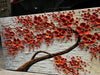 - Hand-Painted Oil Painting on Canvas Texture Palette Knife Red Flowers Paintings Modern Home Decor Wall Art Painting Colorful 3D Flowers Tree Paintings Ready to Hang 24X48Inch