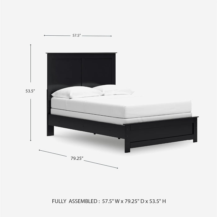Signature Design by Ashley Maribel Transitional Full Panel Bed, Foundation or Box Spring Needed, Black