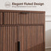 47.2" Modern Fluted Sideboard Buffet Cabinet with Storage, Walnut