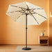 Patio LED Umbrella with Light | Solar Outdoor Umbrella | Market Table Parasol with Push Button Tilt and Crank, with Sturdy Pole & Fade Resistant Canopy, Easy to Set