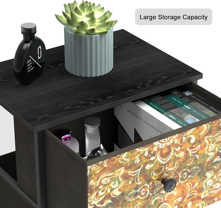 Mandala Fabric Drawers Dresser Narrow Chest Bedroom