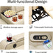 Power Recliner Sofa Set, 3 Piece Breathing Leather Sofa Set, Reclining Couch Loveseat and Chair Furniture with LED/USB Port/Cup Holders for Living Room Home Theater (Khaki)