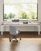 Two Person Desk, 78.7 Inches Extra Long Computer Desk, Wooden Large Office Desks with Strong Metal Legs, Double Desk for 2 People, Writing Study Table for Home Office, Oak & White