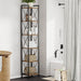 Rustic Brown IndustrialGrade Narrow Six Tier Bookcase