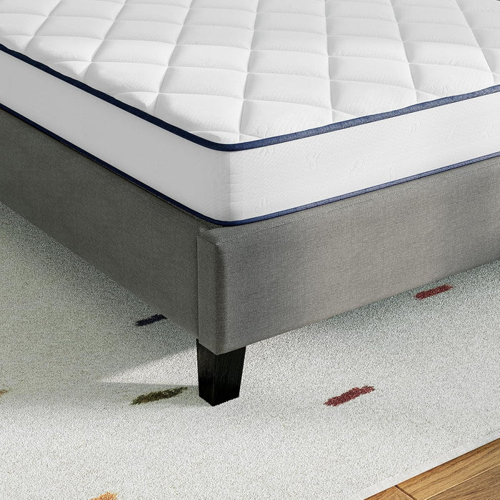 Novill 8 Inch Twin Mattress in a Box， Foam and Spring Hybrid Mattress, Medium Support, Certipur-Us Certified Foam, Steel Coils for Durable Design, Guest and Youth Bedroom, Eco-Friendly Packaging