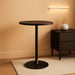 Bistro Pub Table round Bar Height Cocktail Table Metal Base MDF Top Obsidian 23.8-Inch Top, 39.5-Inch Height (1, Black-1)