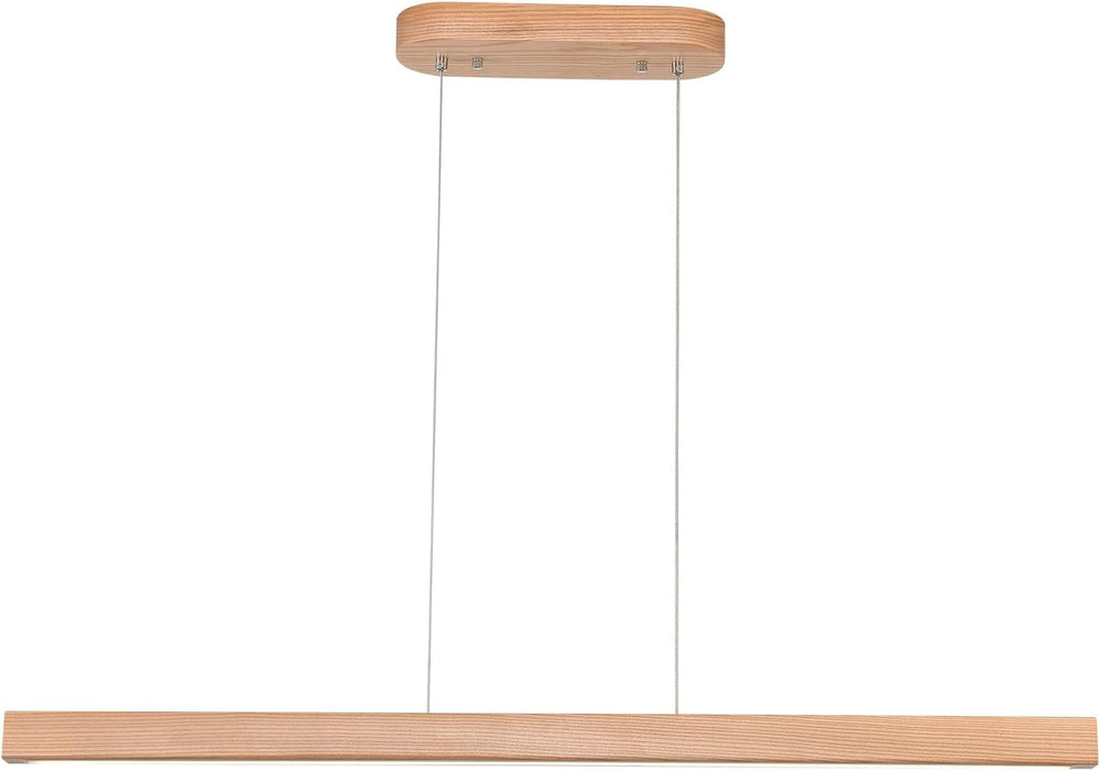 39 Inches Natural Wood Dimmable PendantLight Fixture