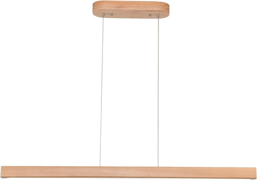 39 Inches Natural Wood Dimmable PendantLight Fixture