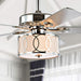 Contemporary Reversible Chrome Lighting Ceiling Fan