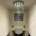 Clear Crystal Chandelier Large Spiral Raindrop Light