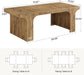 71 Inch Industrial Farmhouse Dining Table DoublePedestal