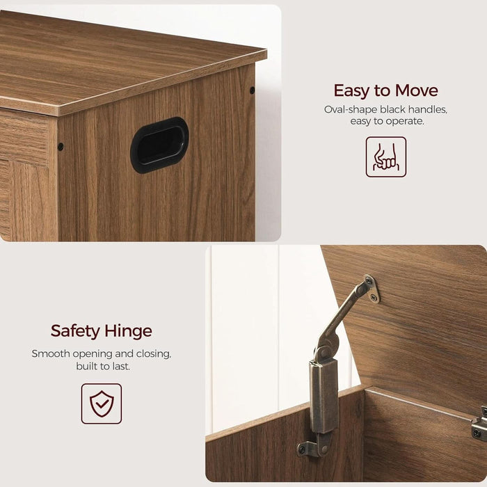 Honey Brown Engineered Wood Storage Chest ThirtyNineIn