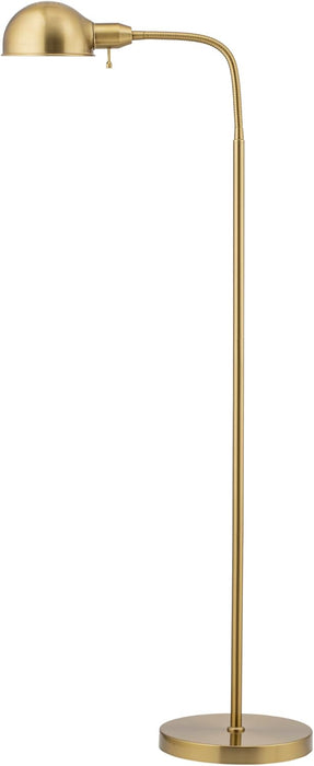 Nova - Adjustable Floor Lamp with Flexible Gooseneck and Rotatable Shade, E26 Socket, 10-Inch Base - Ideal for Reading, Bedside, Living Room, Antique Brass