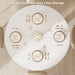 Round Dining Table 47Inch WhiteFinish LivingRoomArea