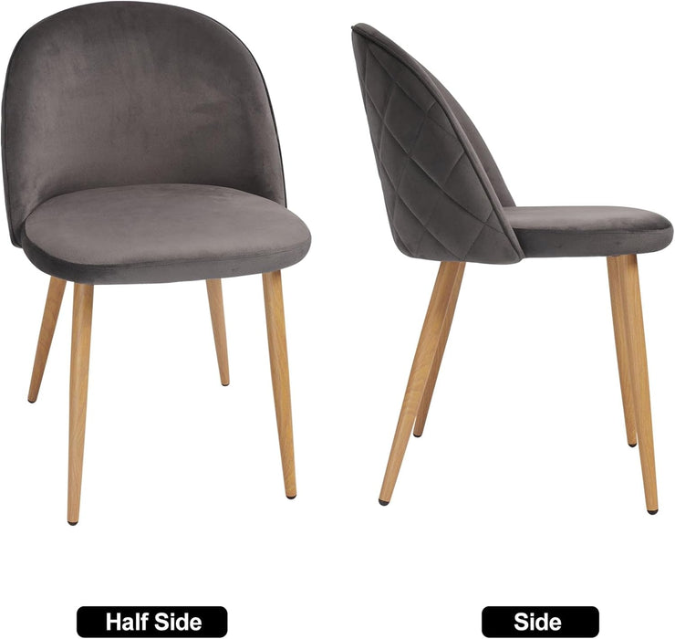 Modern Dining Chair Velvet Chairs, Dining Chairs, Dining Table Chairs Upholstered Chairs with Backrest Wooden Style Metal Legs for Dining Room, Living Room, Restaurant Cafe.