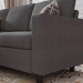 Dark Grey Sectional Sofa L-Shaped Couch with Ottoman