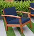 Prescott Patio 4 Piece Conversation Set | Durable Eucalyptus with Natural Finish, Blue