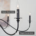 Archer 47Inch Black Chandelier Modern Farmhouse Design
