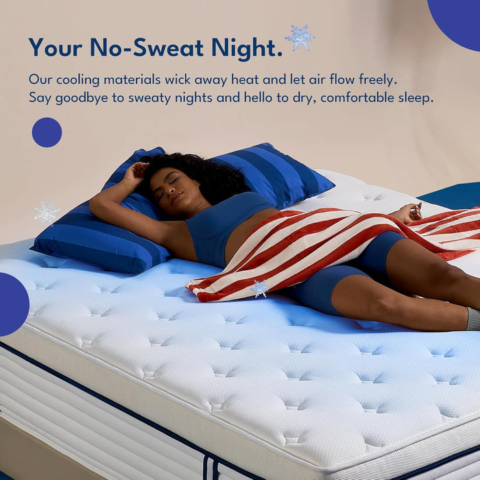 12 Inch Queen Size Mattress in a Box, Medium Firm Mattress of Cooling Gel Memory Foam & Individual Pocket Coils for Motion Isolation & Pressure Relief, Certipur‑Us Certified
