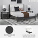 Signature Design by Ashley Cadmori Modern Queen Upholstered Platform Bed, Foundation or Box Spring Not Needed, Black & White