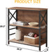 Brown IndustrialGrade 3 Tier Bookcase With Backboard