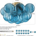 Flush Mount Chandelier Brilliant Blue Glass Globes