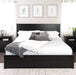 Stylish Flat Wood Panel Headboard for King Size Beds, Simplistic Wooden King Headboard 2.25" D X 81" W X 48" H, Black, BHFK-1301-1
