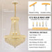 Empire Crystal Chandelier 24Inch Gold Finish Dining