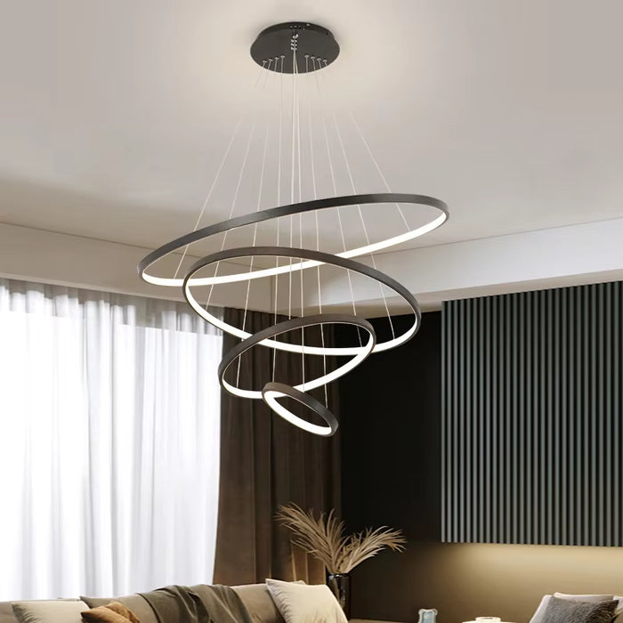 Modern Led Dining Room Chandeliers Simple Ring Chandelier Living Bedroom Lights Home Indoor Lighting Decorative Pendant Lamps