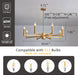 8-Light Gold Candle Chandeliers Modern Farmhouse Ceiling Light Fixture Industrial Lighting for Dining Room Living Room Bedroom Kitchen Island Foyer