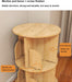 3-Tier Rotating Bookshelf, Wooden Spinning Bookcase | 360° Storage